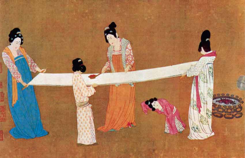 پارچه ابریشم، زنان چین