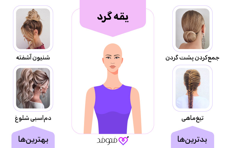 مدل موی مناسب با یقه گرد